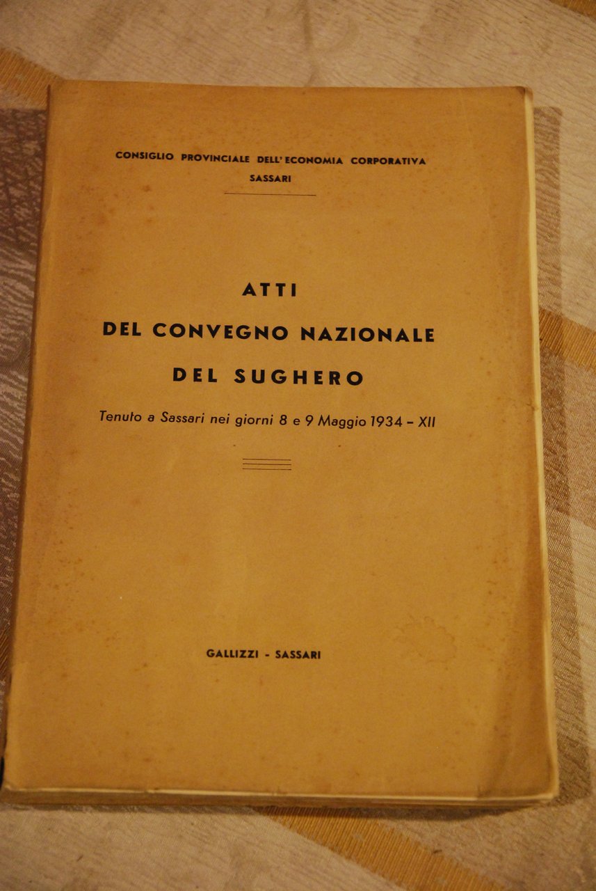 del convegno nazionale del sughero 1934