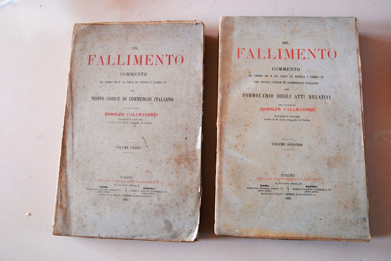 del fallimento 2 voll. volume primo nuovo codice e secondo …