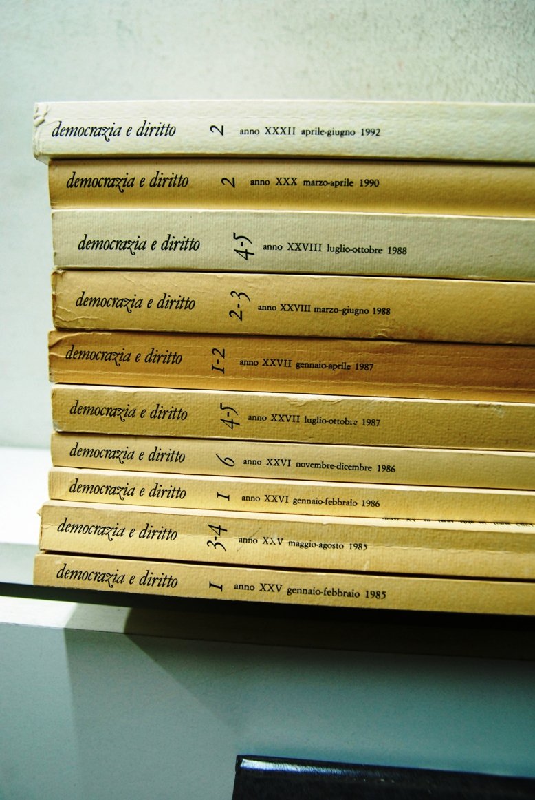 Democrazia e Diritto 10 numeri del 1985, 1986, 1987, 1988, …