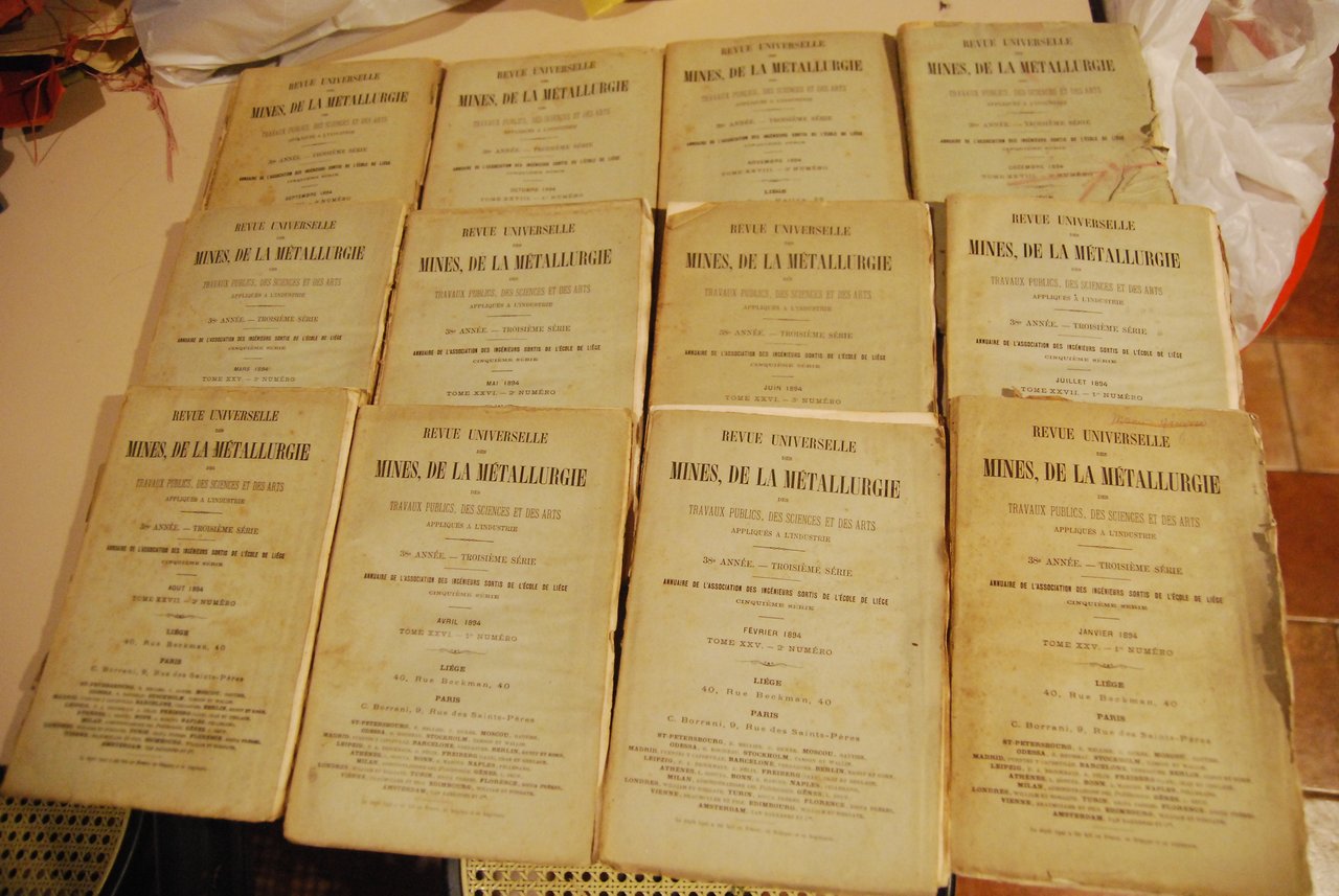 des mines de la metallurgie 12 mesi annata completa 1894