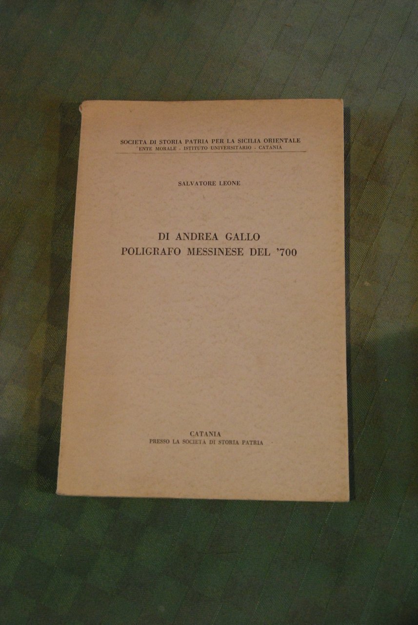 DI ANDREA gallo poligrafo messinese del '700