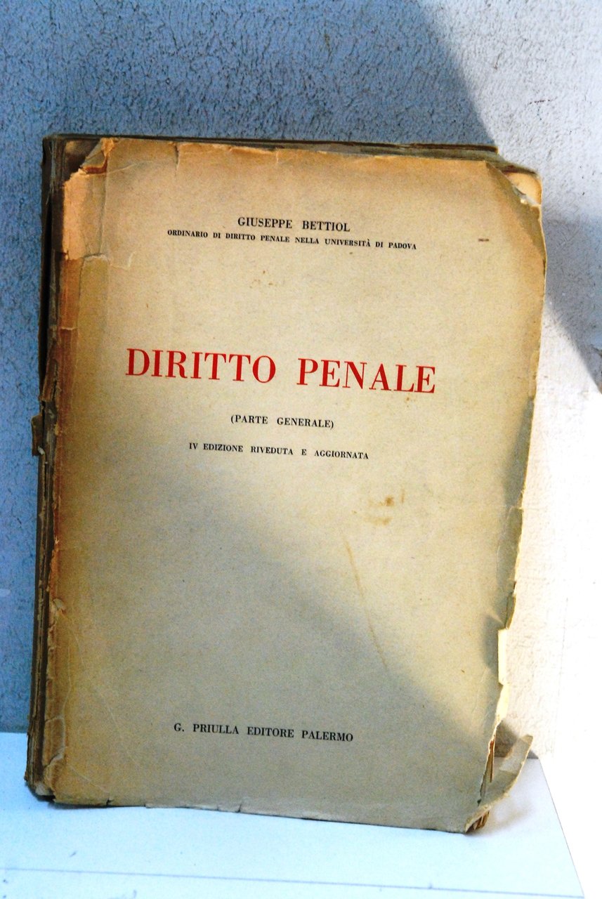 diritto penale (parte generale) opera cpl. ma costa rovinata, da …