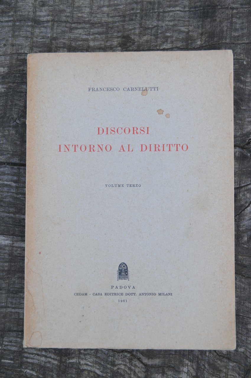 discorsi intorno al diritto libro terzo NUOVISSIMO