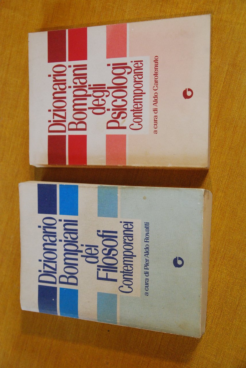 dizionario bompiani dei filosofi e degli psicologi contemporanei 2 voll. | Immagine principale