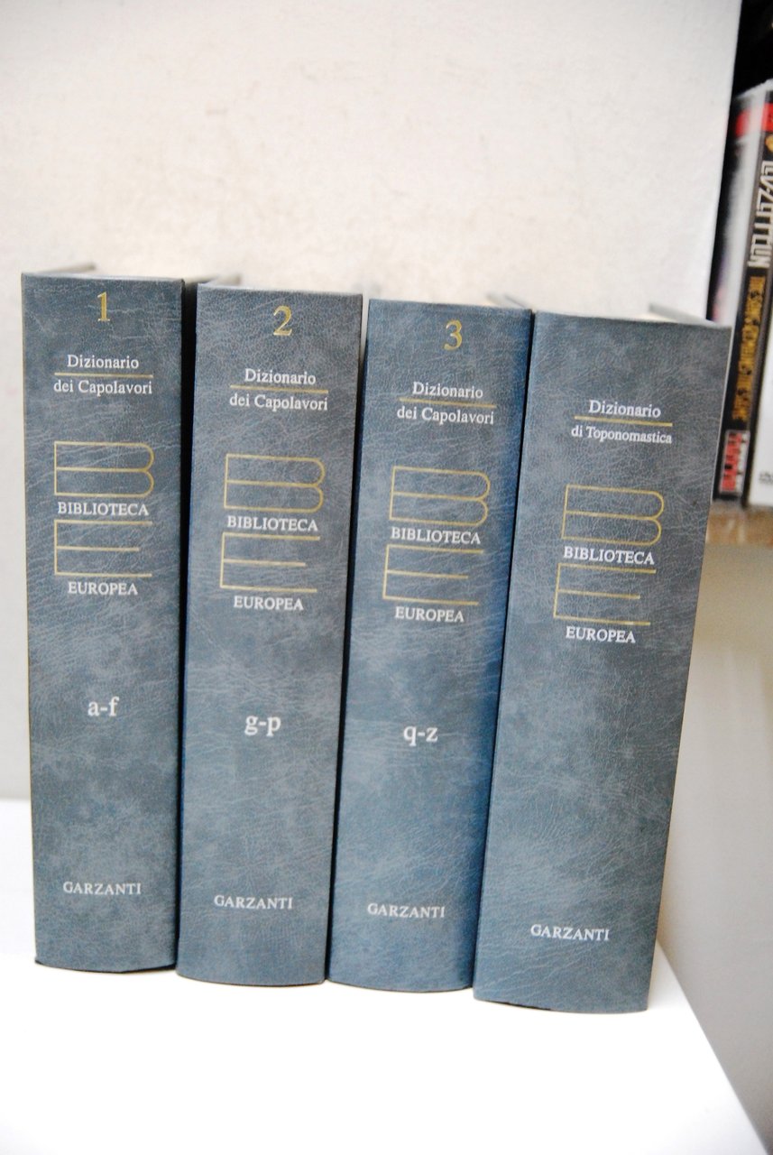 Dizionario dei capolavori di toponomastica 4 voll. Cpl.