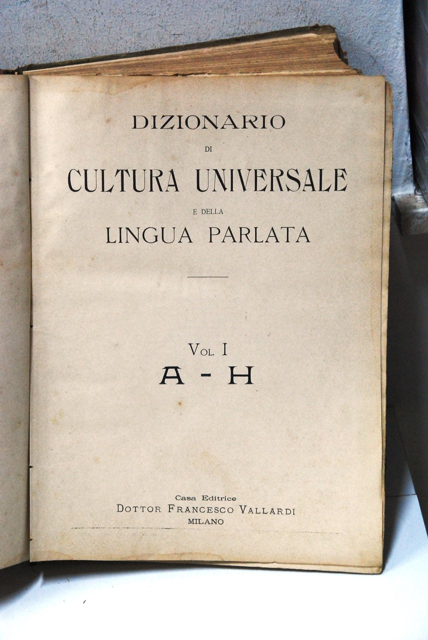 dizionario di cultura universale e della lingua parlata vol. 1 … | Immagine principale