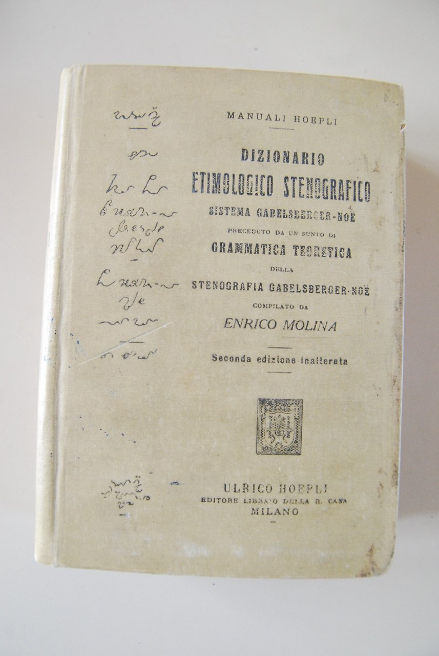 dizionario etimologico stenografico sistema gabelsberger noe ottime cdz.