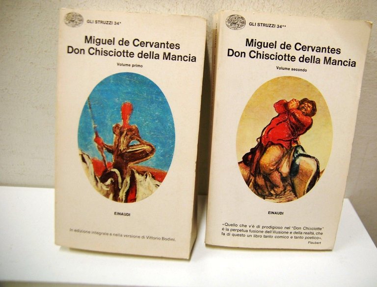 Don Chisciotte della mancia (2 vol. cpl. ) gli struzzi 34  -- 1972
