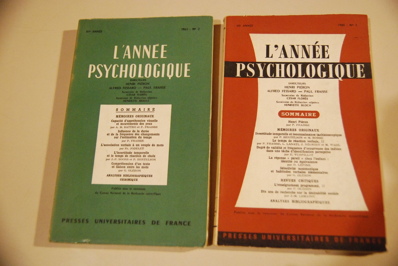 due volumi 1965 n. 1, 1961 n. 2