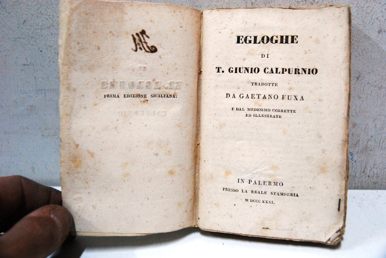 Egloghe di giunio calpurnio tradotte da gaetano fuxa e dal … | Immagine principale