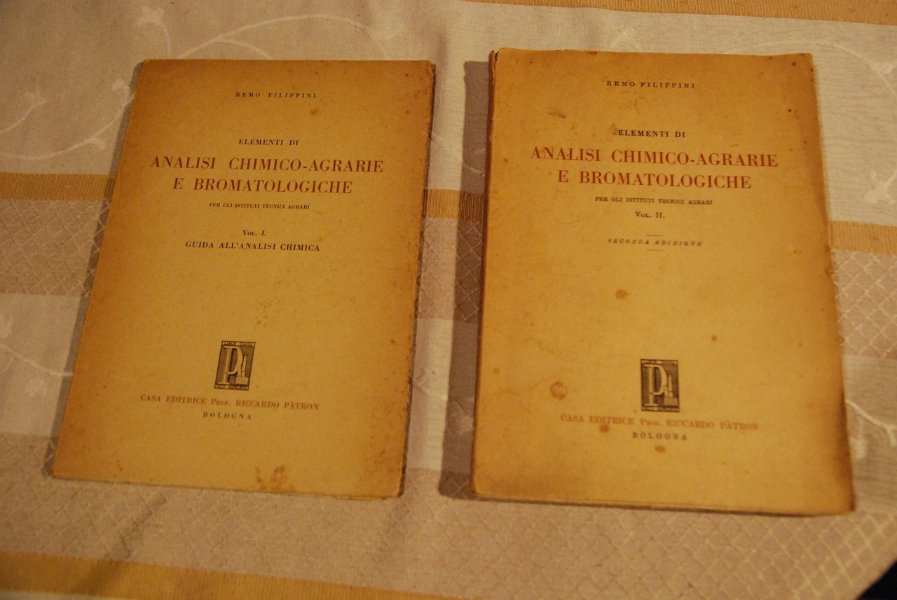 elementi di analisi chimico agrarie e bromatologiche