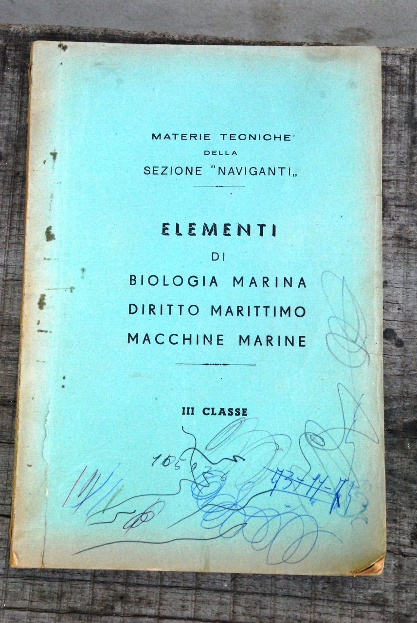 elementi di biologia marina diritto marittimo macchine marine