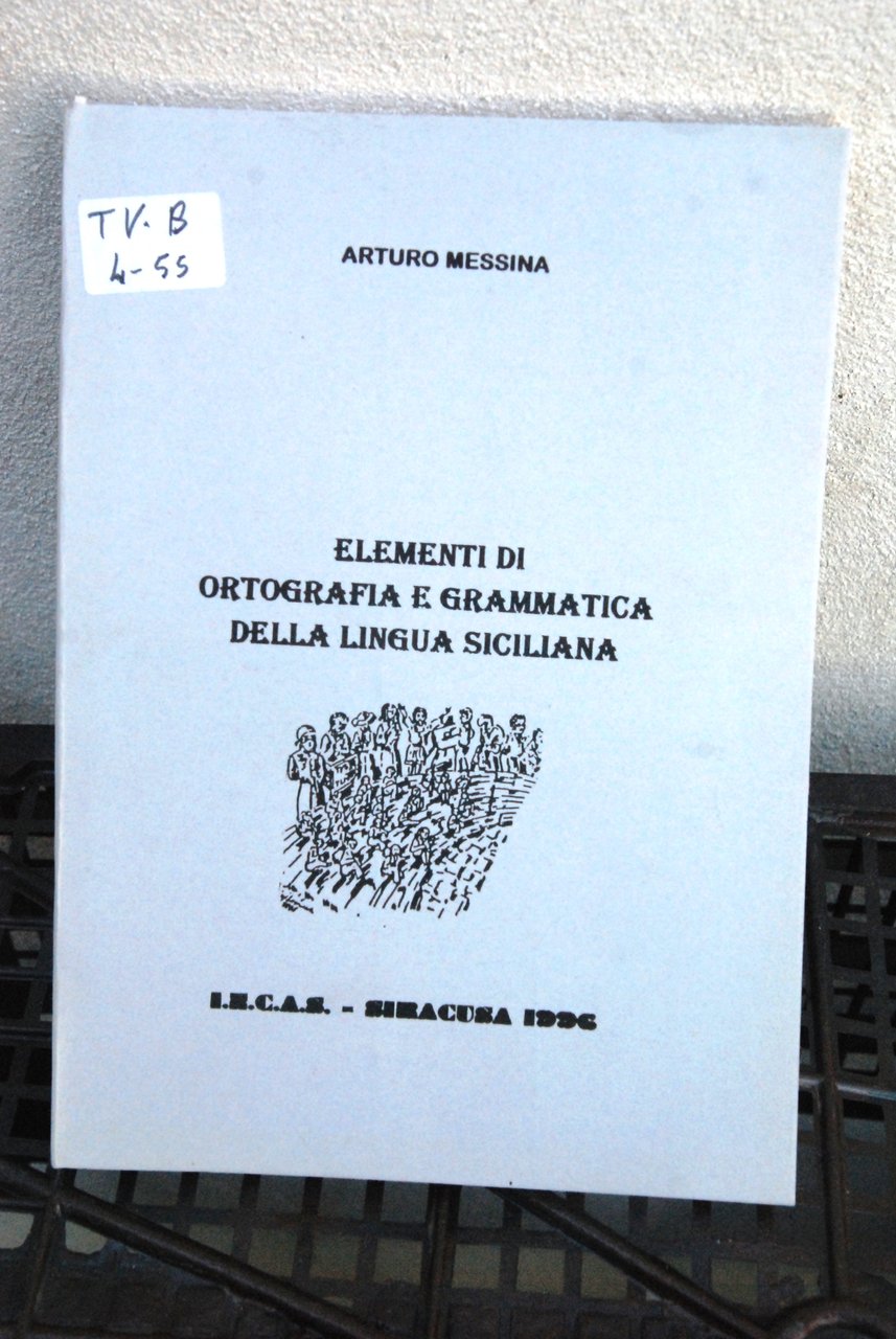 elementi di ortografia e grammatica della lingua siciliana NUOVO autografato … | Immagine principale
