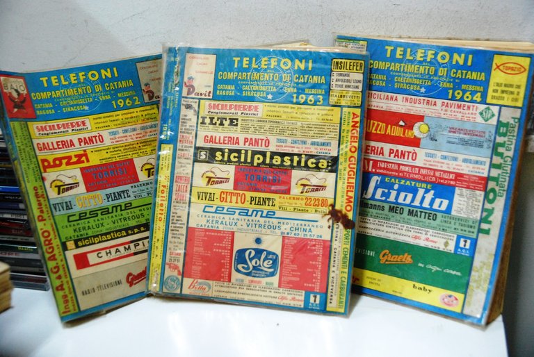 Elenco telefonico - telefoni compartimento di catania caltanissetta enna messina ragusa siracusa 1962 1963 1964