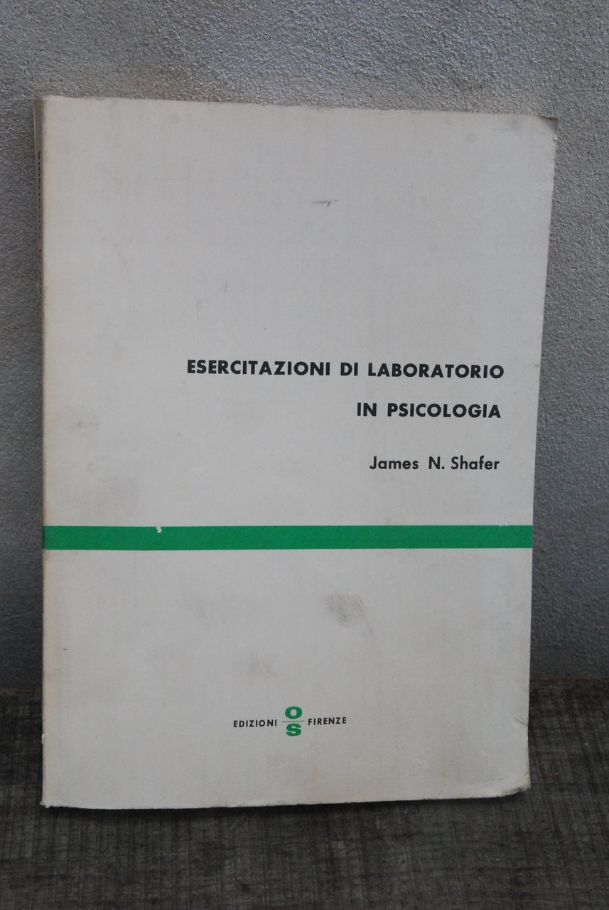 esercitazioni di laboratorio in psicologia NUOVO