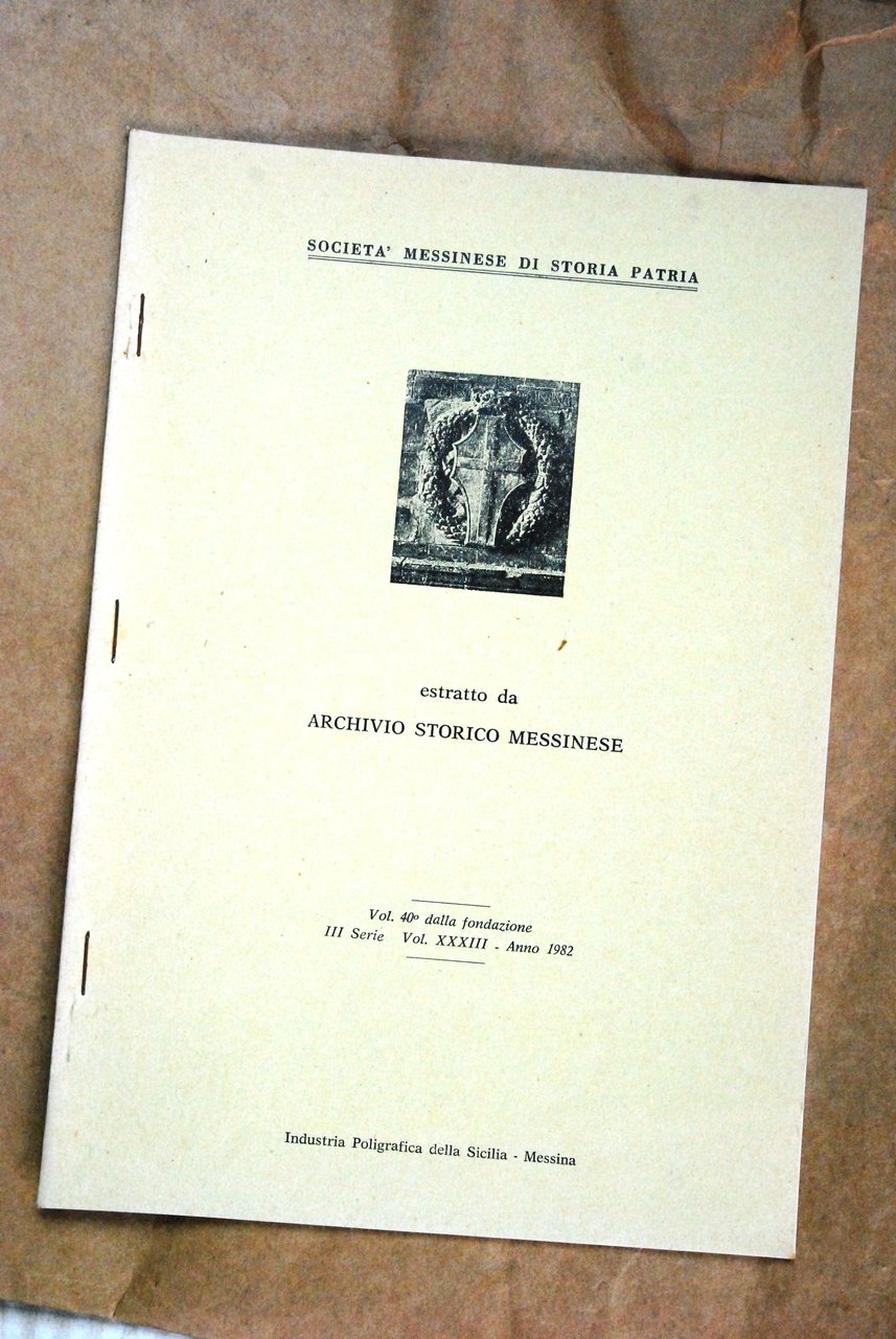 estratto da archivio storico messinese III serie vol. xxxiii