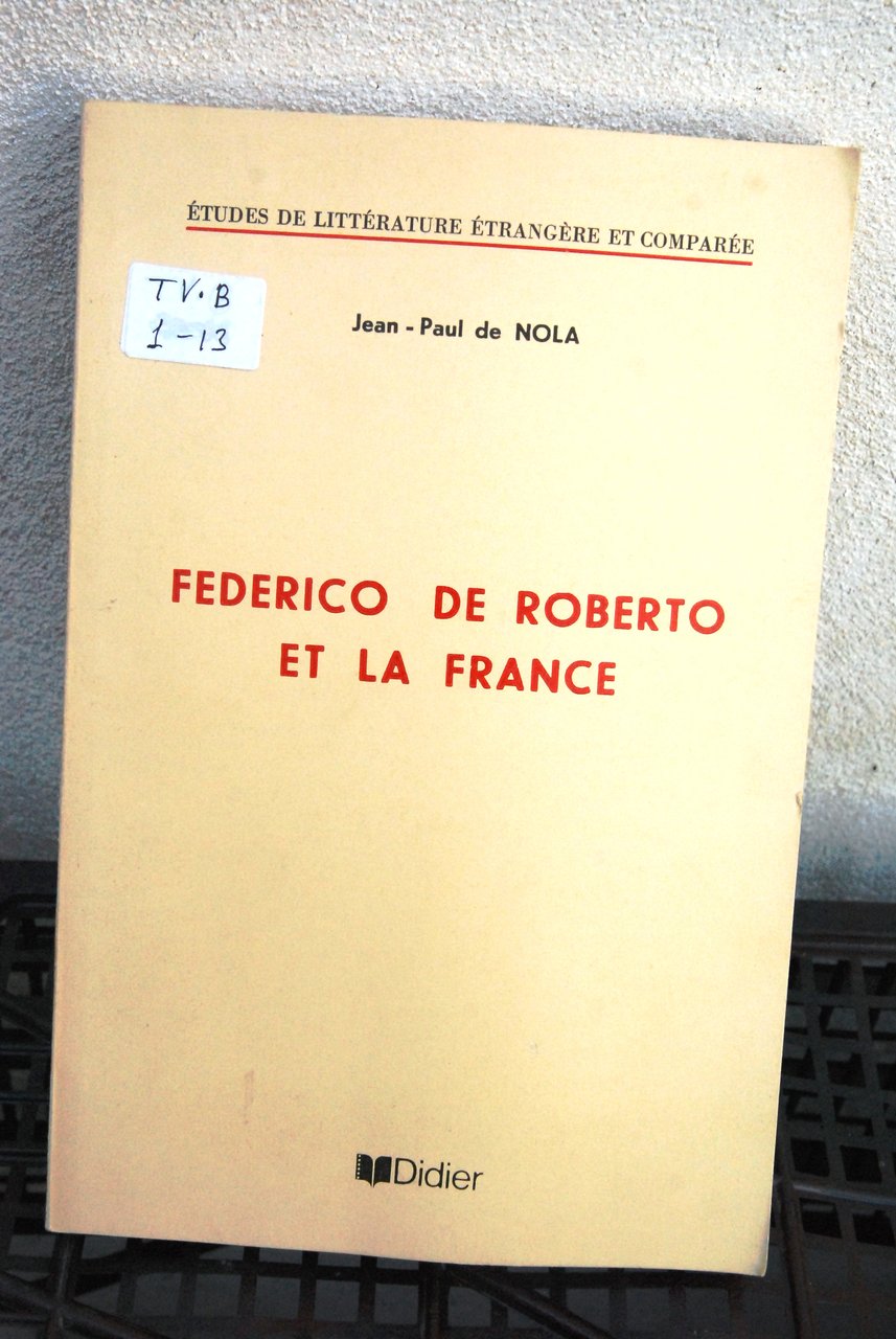 federico de roberto et la france NUOVO | Immagine principale