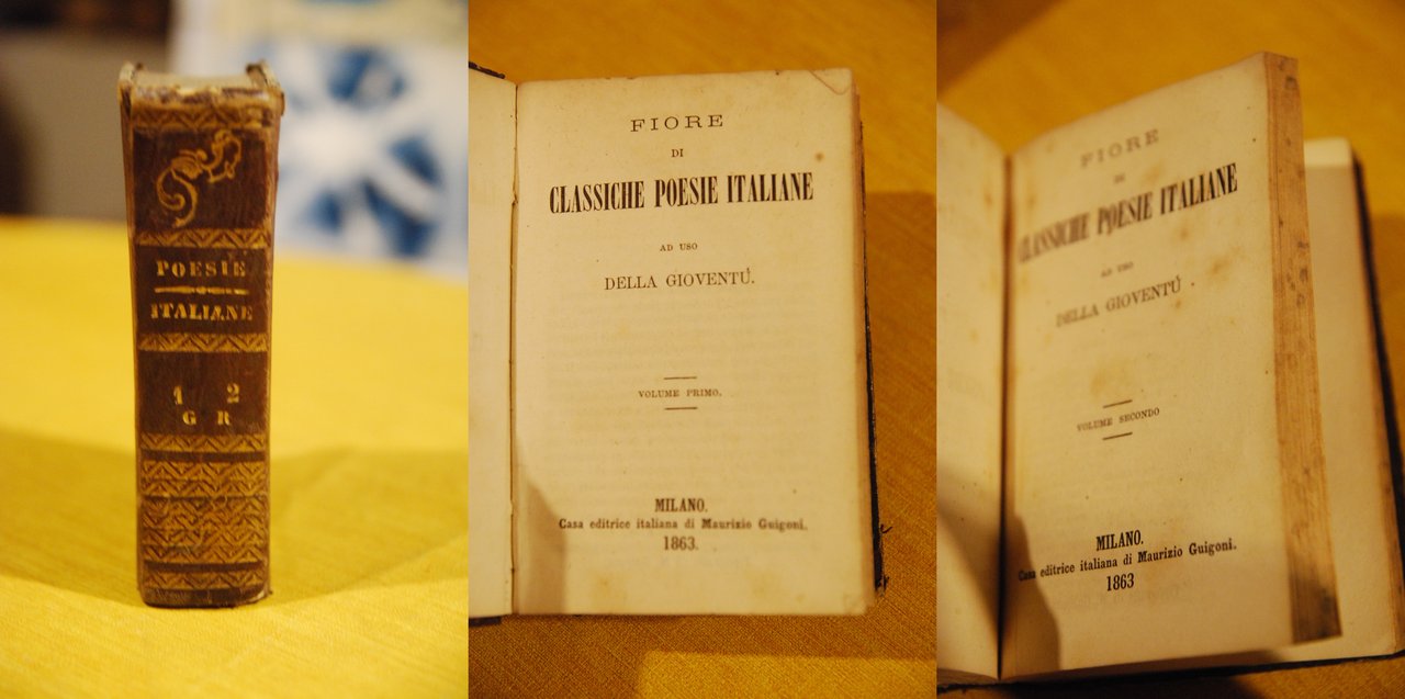 fiore classiche poesie italiane ad uso della gioventù 2 vol. …