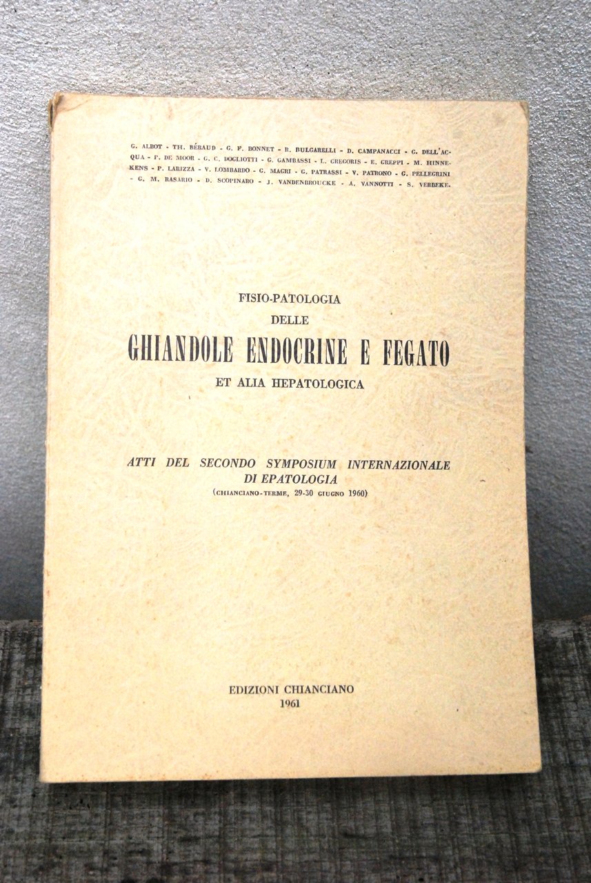 fisio-patologia delle ghiandole endocrine e fegato et alia hepatologica NUOVO | Immagine principale