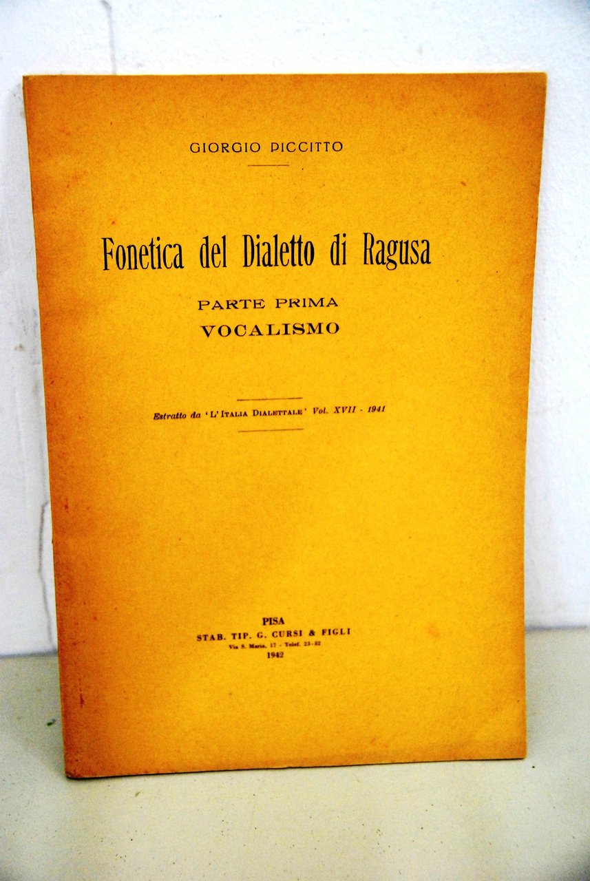 fonetica del dialetto di ragusa parte prima vocalismo