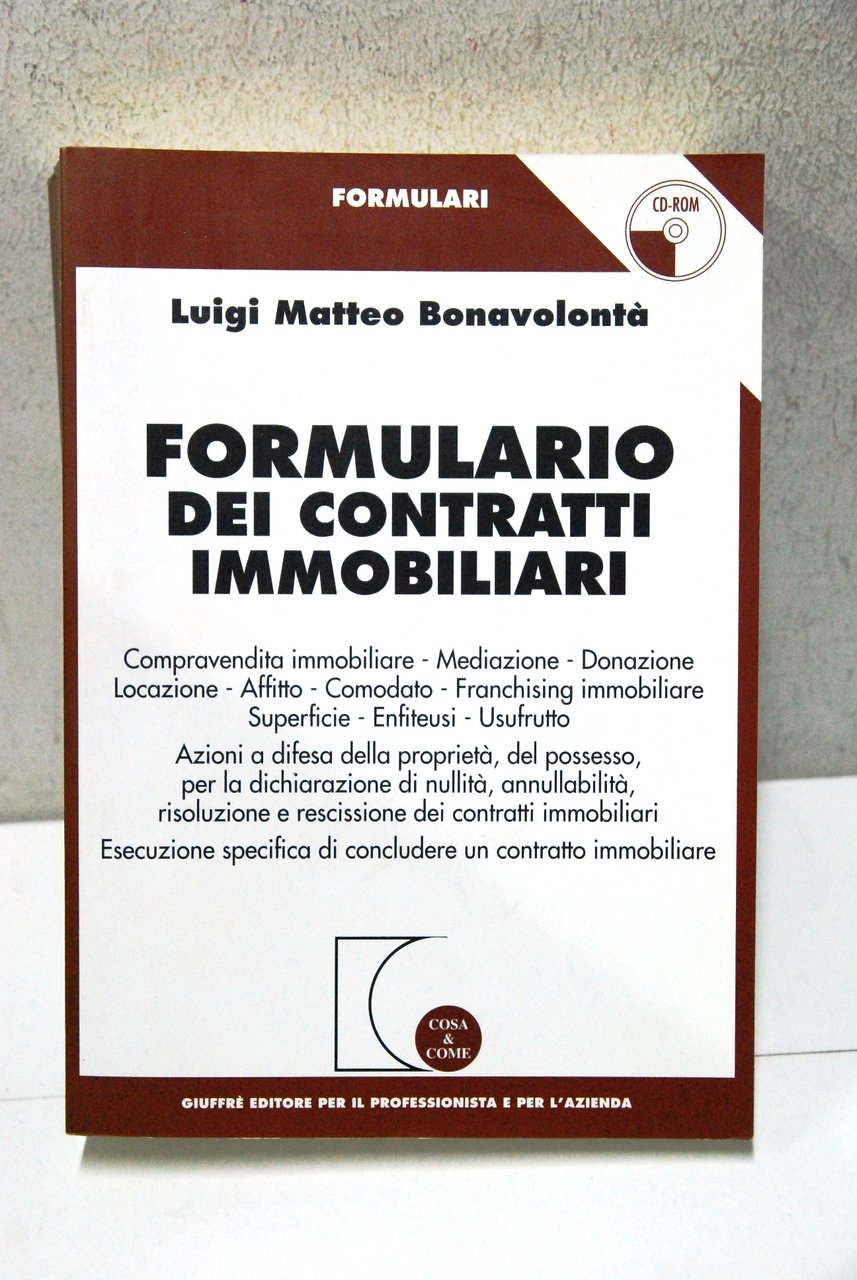 Formulario dei contratti immobiliari (senza CD)