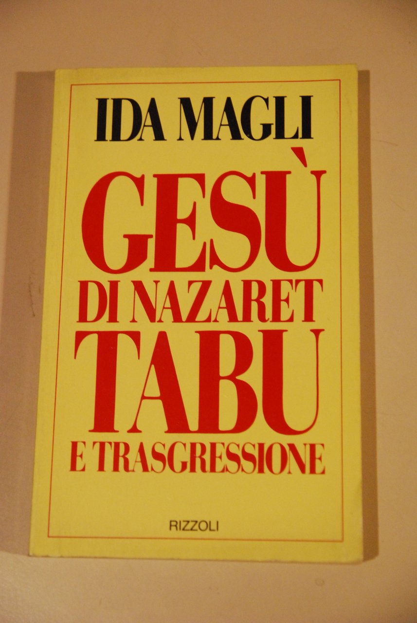 gesù di nazareth tabù e trasgressione NUOVO