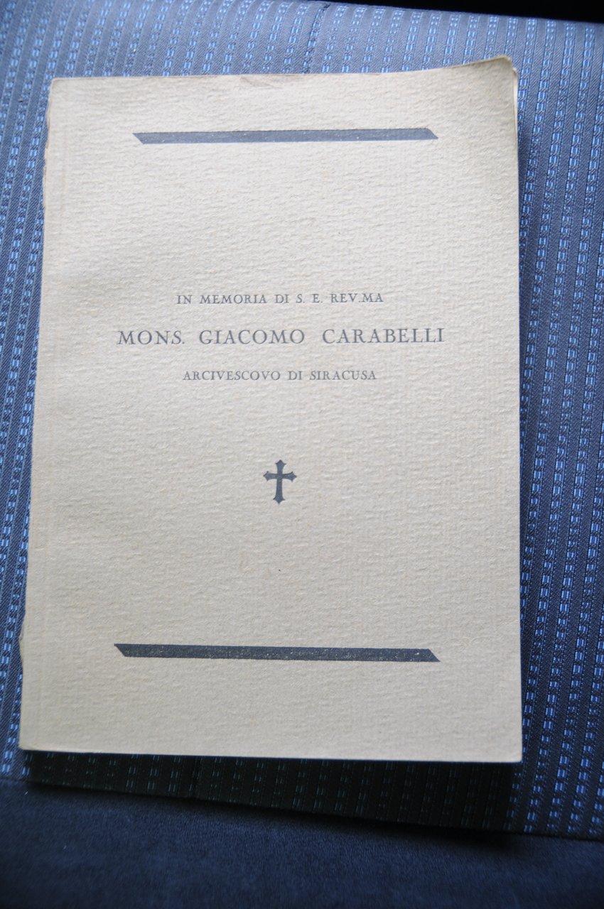 giacomo carabelli arcivescovo di siracusa NUOVISSIMO
