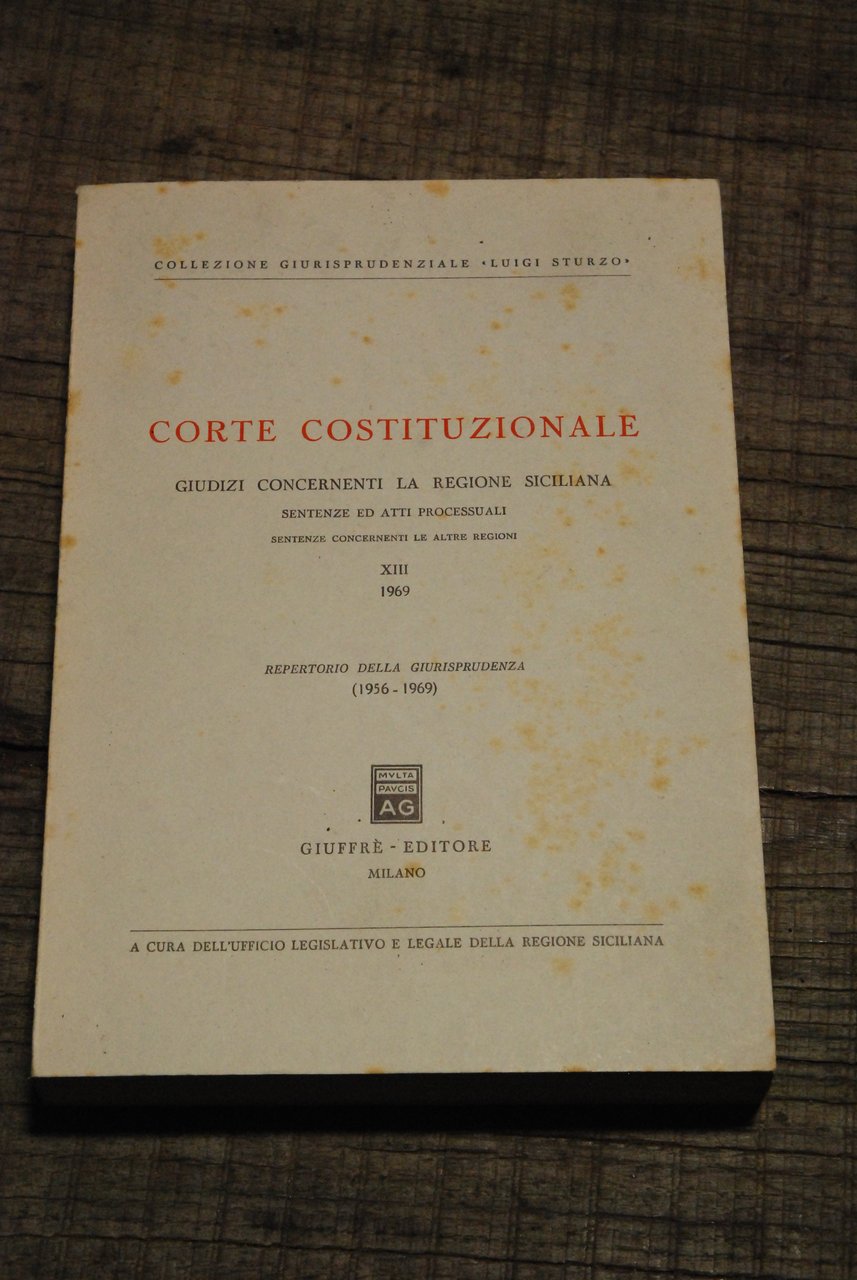 giudizi la regione siciliana xiii 1969 NUOVO