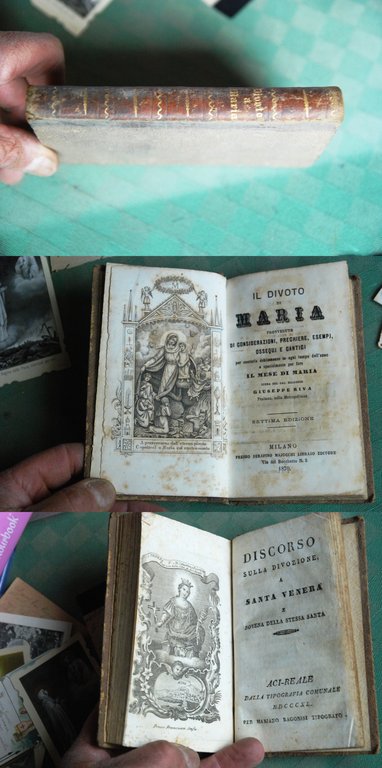giuseppe riva il divoto di maria 1870 e discorso sulla divozione a santa venera e novena della stessa acireale 1840