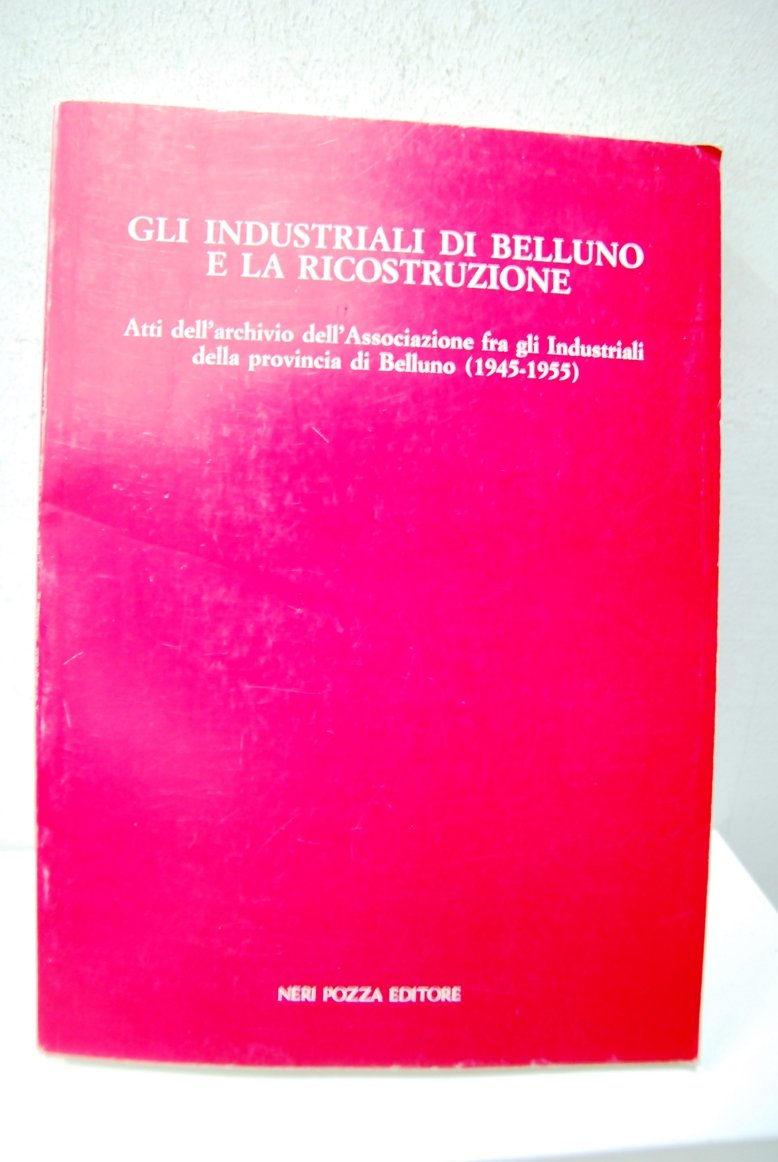 Gli industriali di belluno e la ricostruzione, Atti dell'archivio 1945 … | Immagine principale