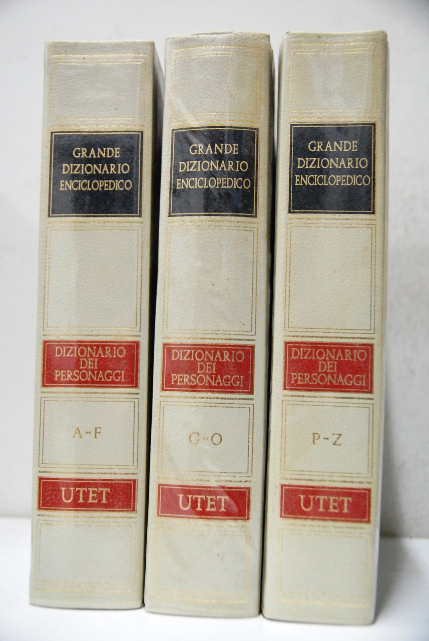 Grande dizionario enciclopedico dei personaggi 3 voll.