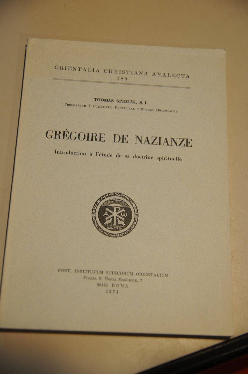 gregoire de nazianze intrduction a l'etude de sa doctrine spirituelle … | Immagine principale