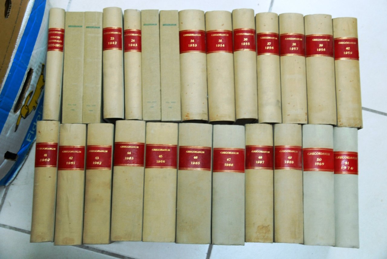 Gregorianum Commentarii de re theologica et philosophica voll. 21-24, 30-31, …