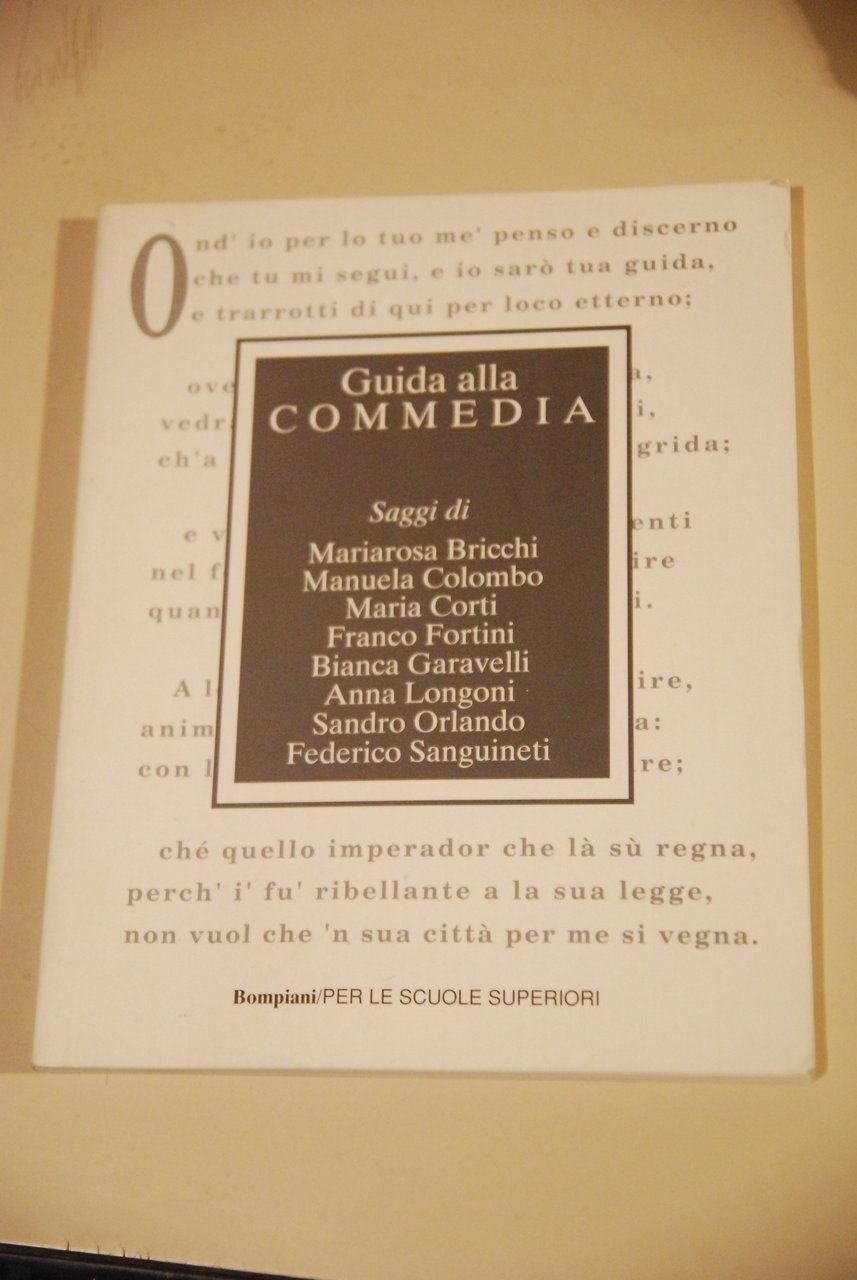 guida alla commedia per le scuole superiori NUOVISSIMO