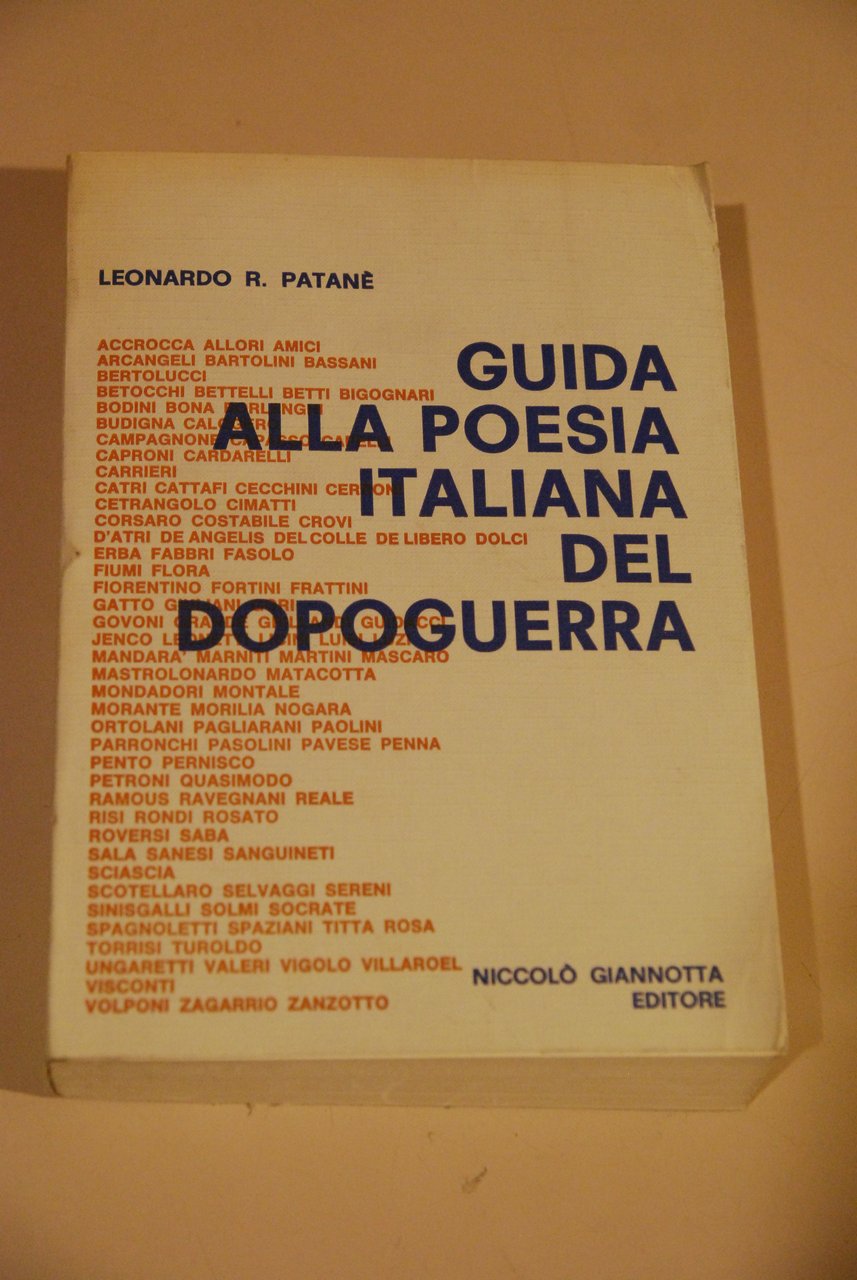 guida alla poesia italiana del dopoguerra NUOVISSIMO