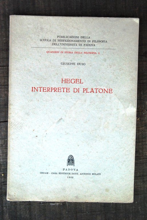 hegel interprete di platone - CEDAM