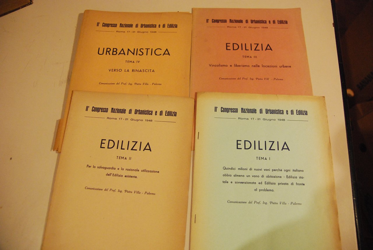 II congresso naz.le di urbanistica e edilizia 4 pubblicazioni