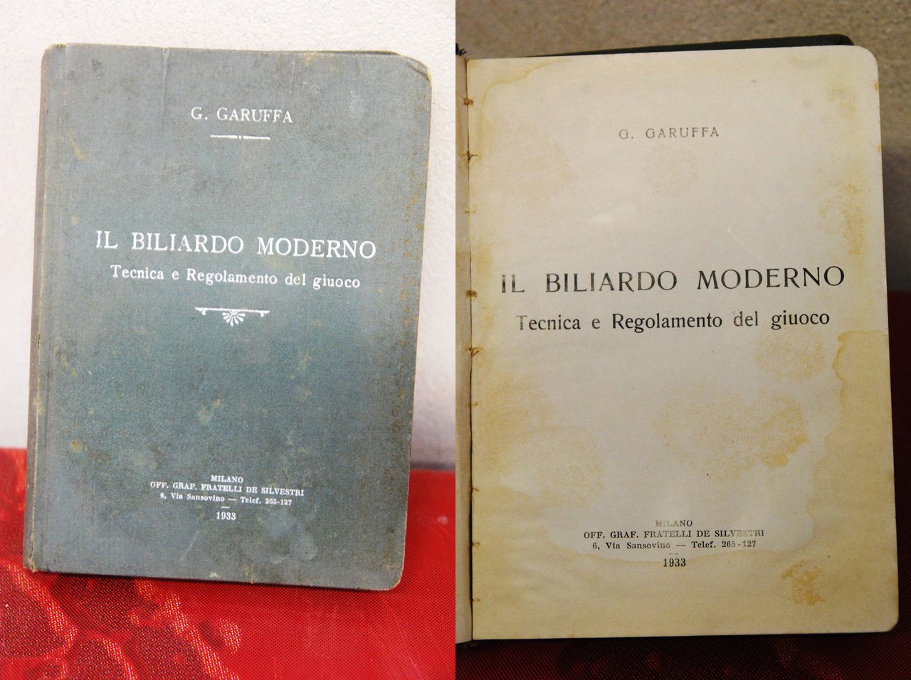 il biliardo moderno (residui di macchie di umidità come da …