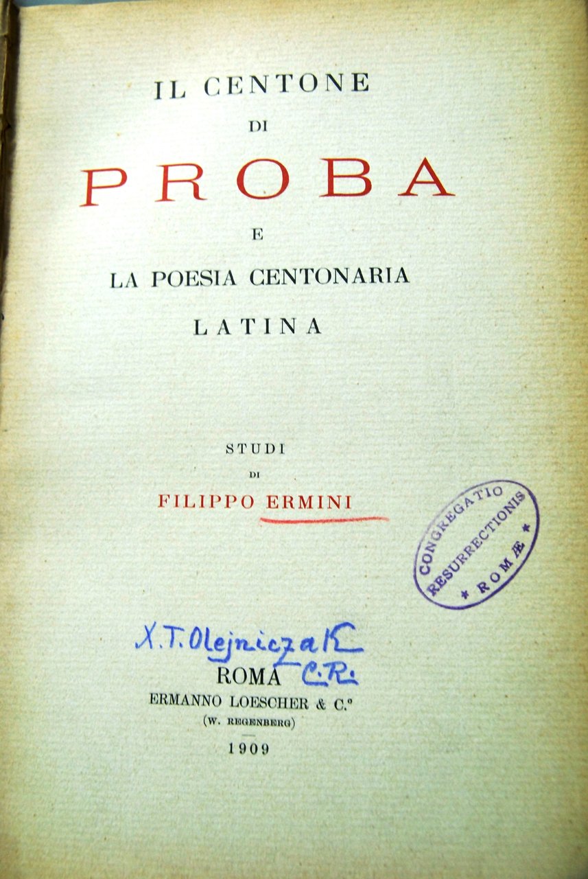 Il centone di proba e la poesia centonaria latina | Immagine principale