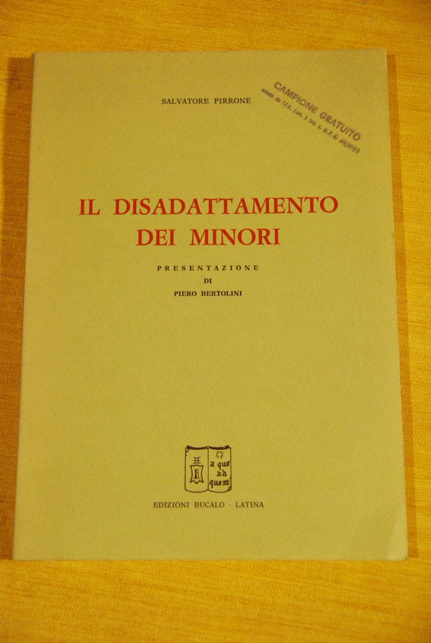 il disadattamento dei minori autografato dall'autore con dedica