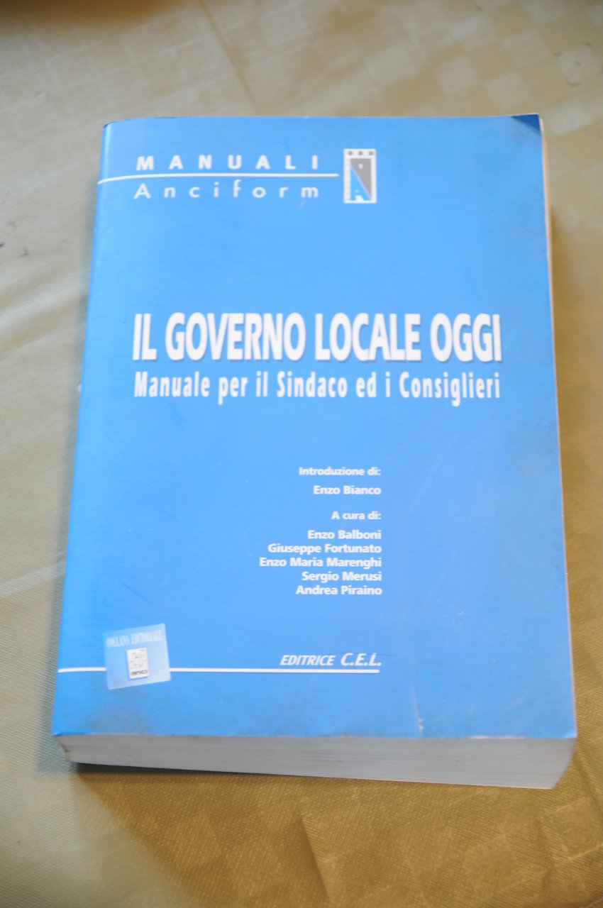 il governo locale oggi manuale per il sindaco e i …
