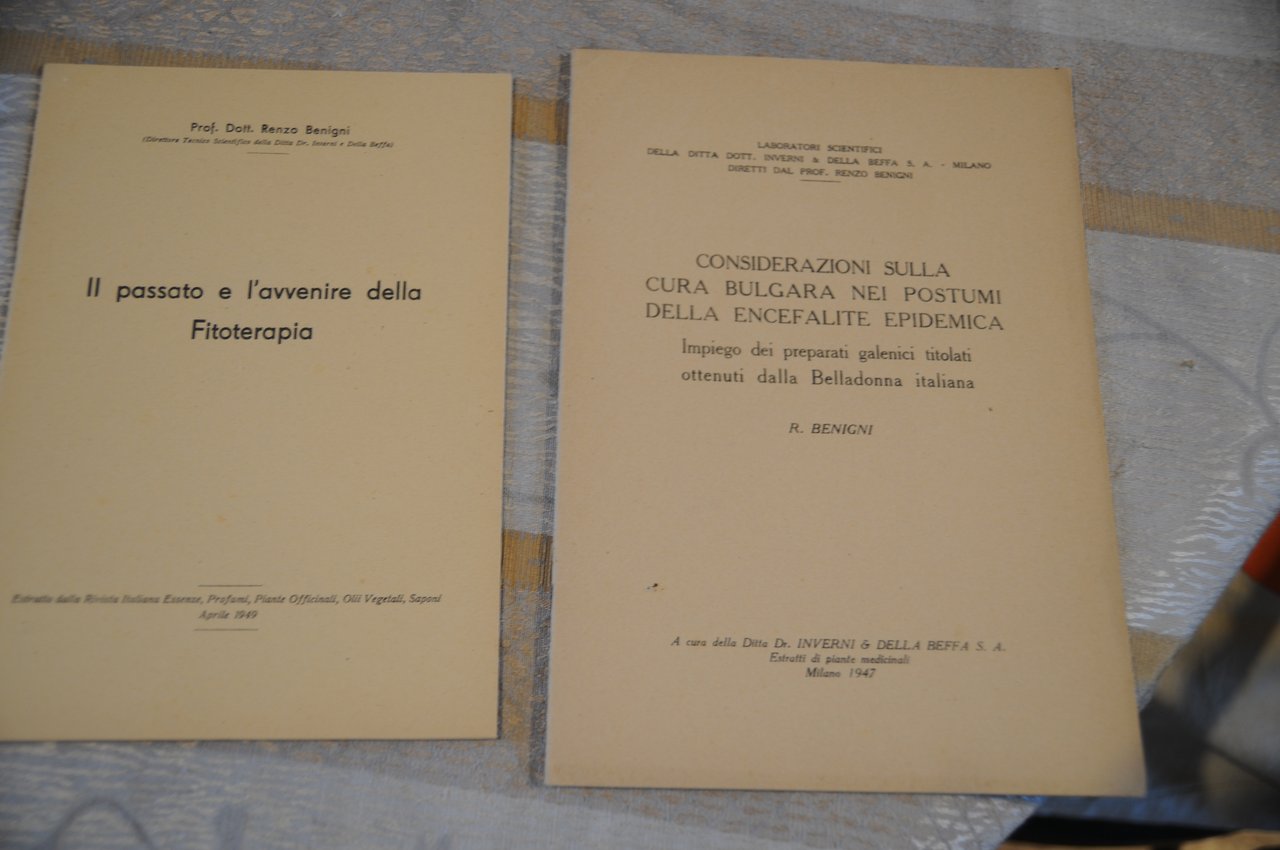 il passato e l'avvenire della fitoterapia e considerazioni sulla cura …