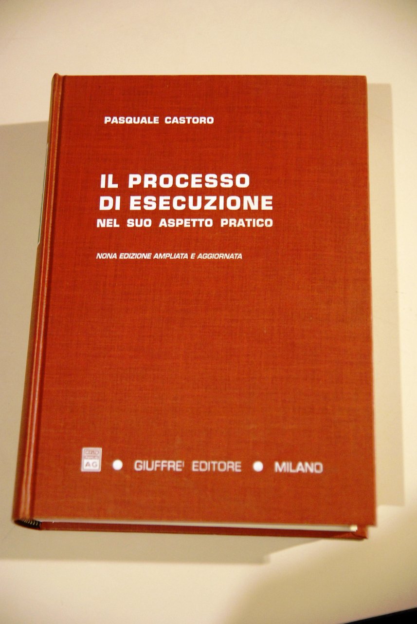 il processo di esecuzione nel suo aspetto pratico nona ed.