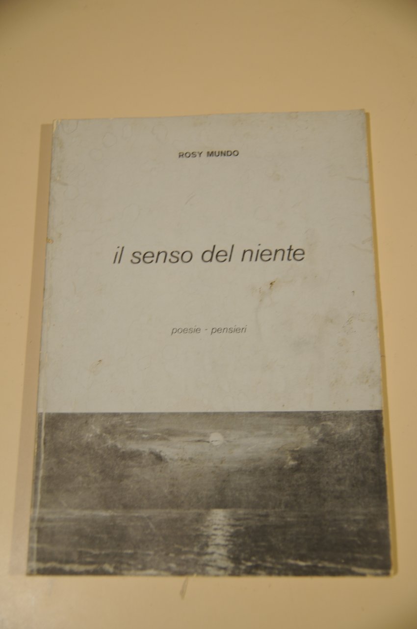 il senso del niente autografato con dedica