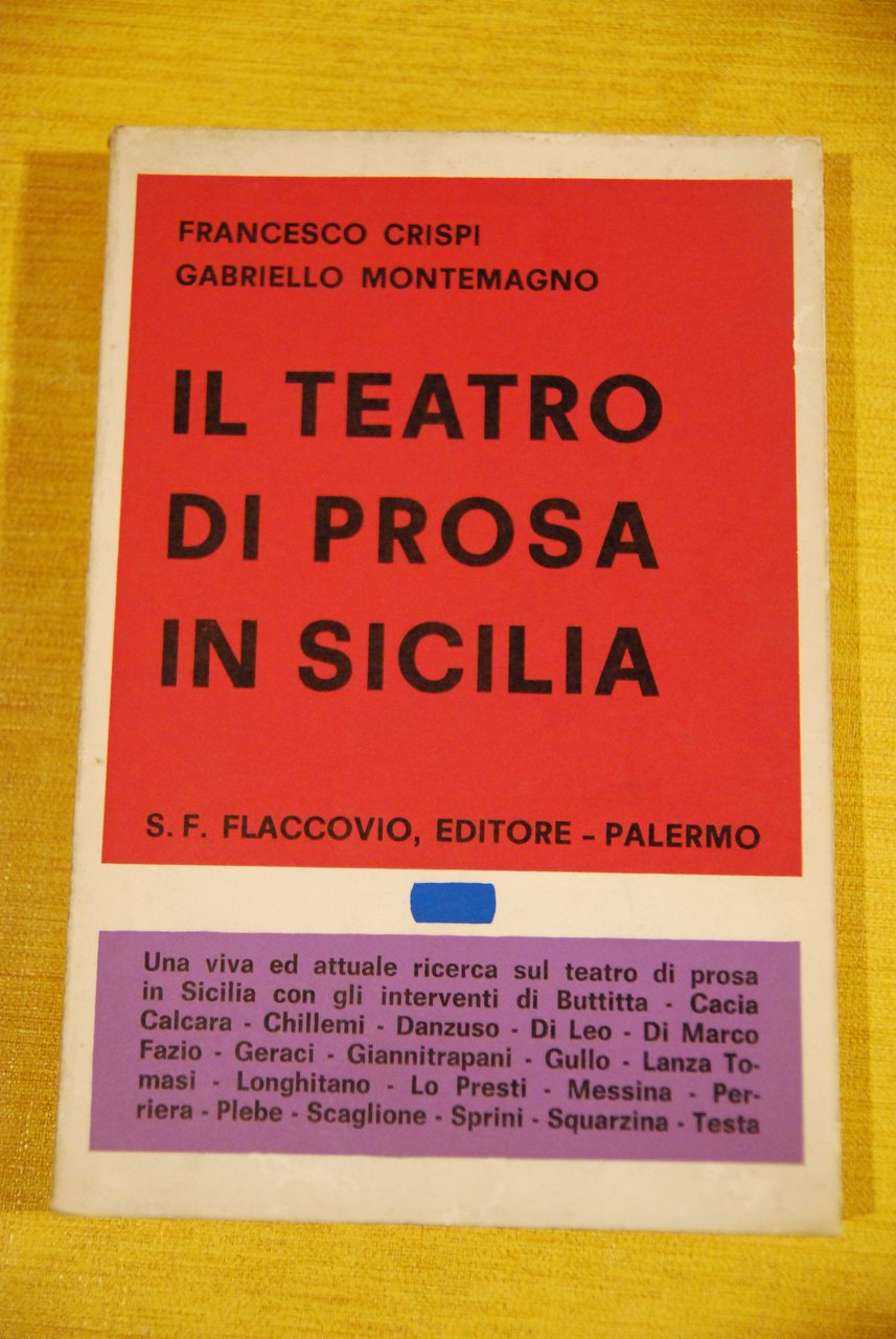 il teatro di prosa in sicilia NUOVO | Immagine principale