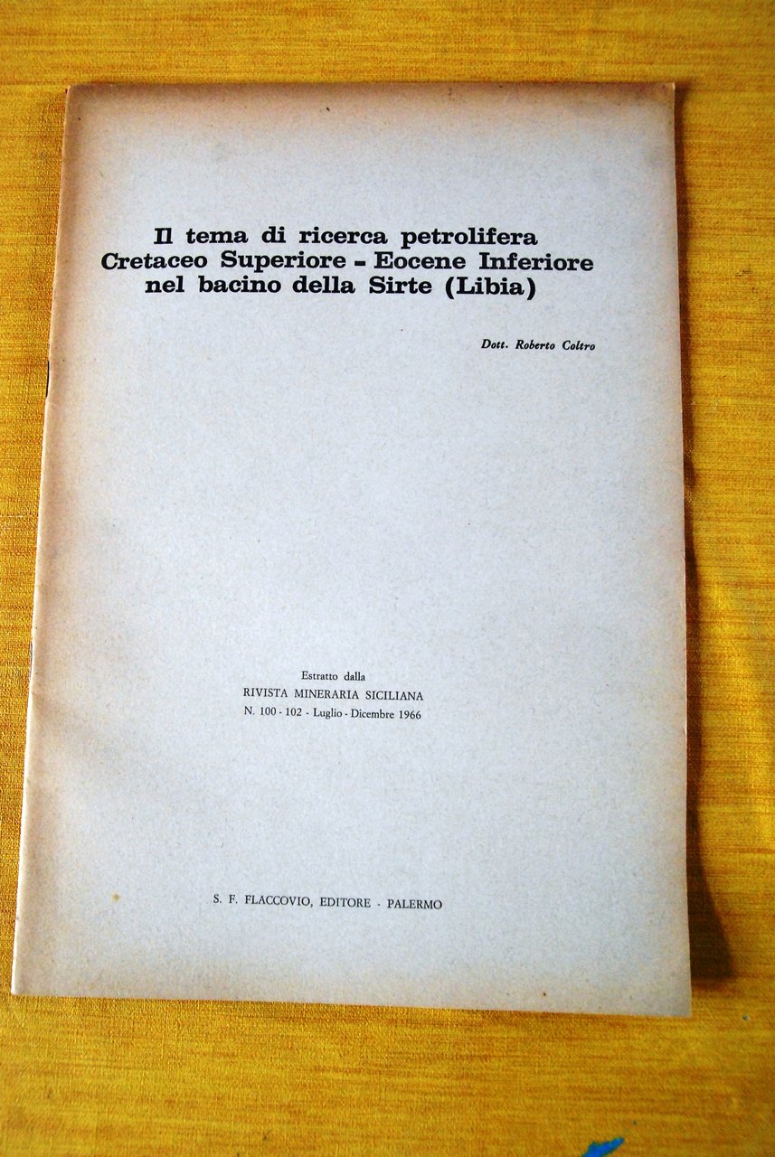 il tema di ricerca petrolifera cretaceo superiore eocene inferiore nel …