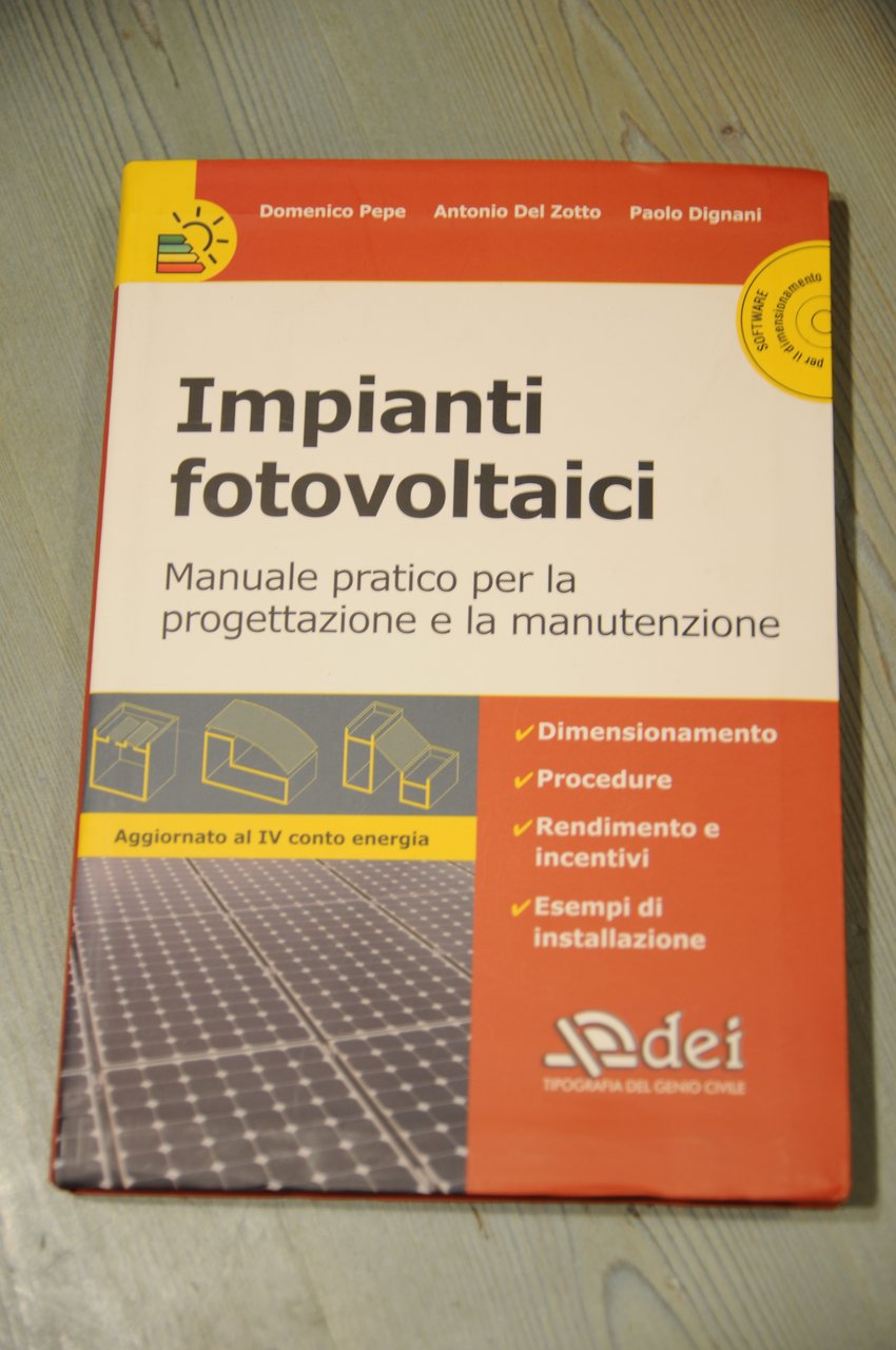 impianti fotovoltaici NUOVISSIMO con cd rom