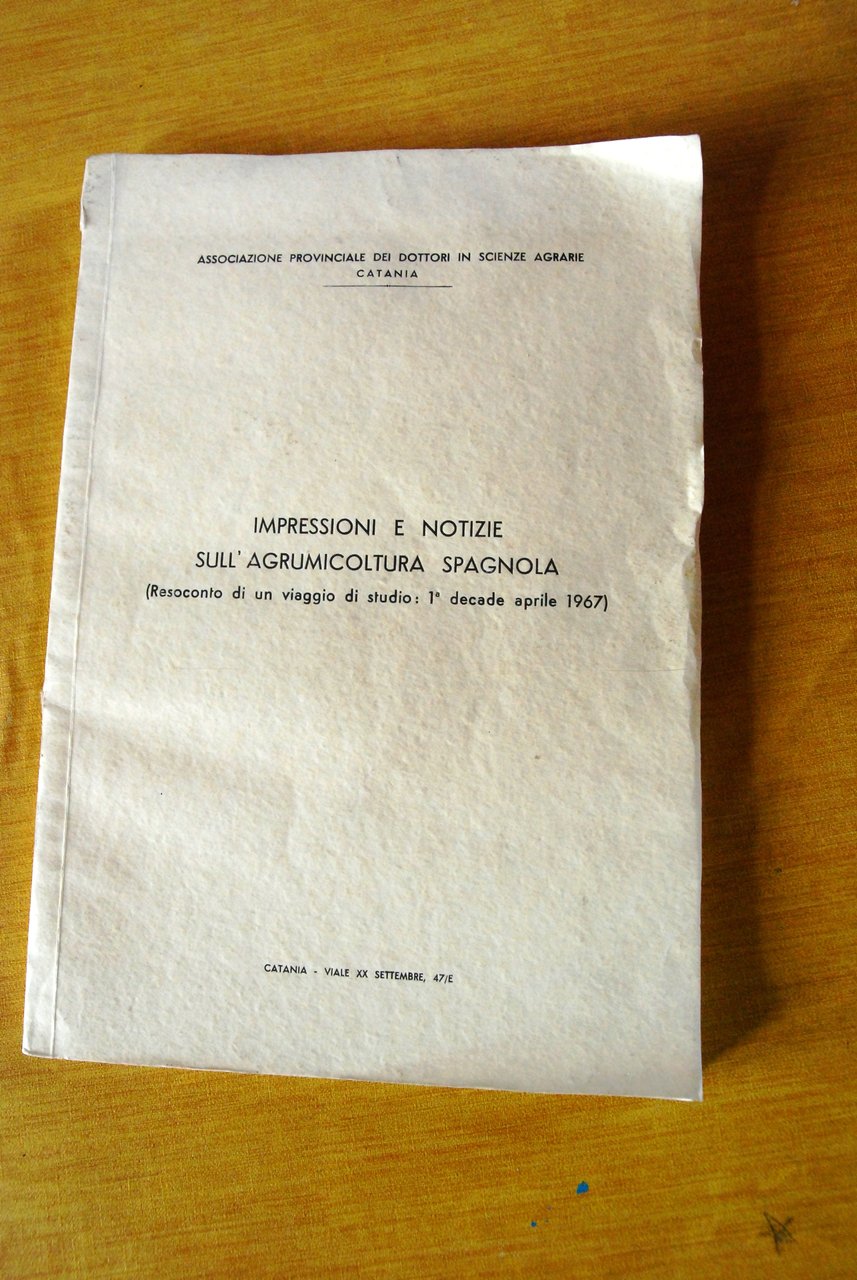 impressioni e notizie sull'agrumicoltura spagnola