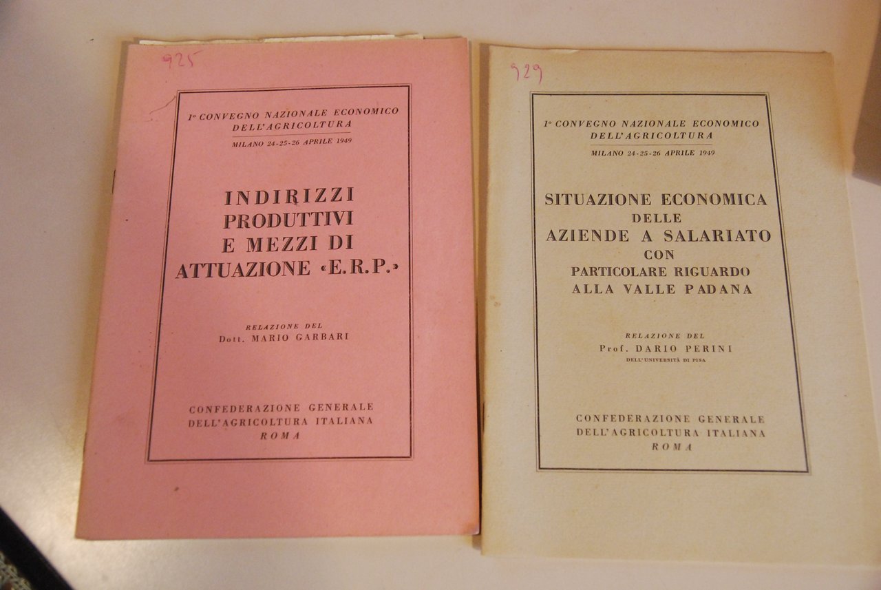 indirizzi produttivi e mezzi di attuazione erp situazione economica delle …