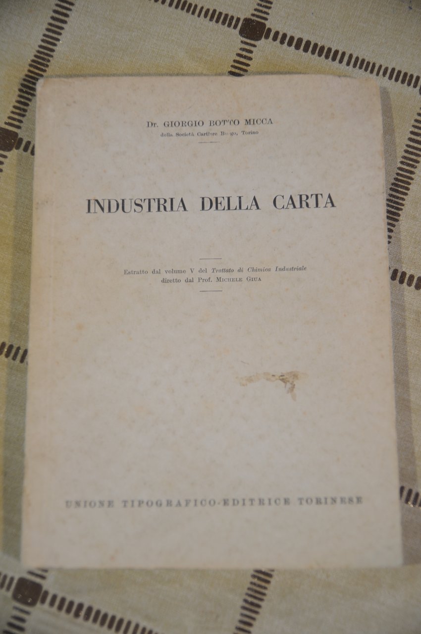 industria della carta NUOVISSIMO autografato dall'autore con dedica | Immagine principale